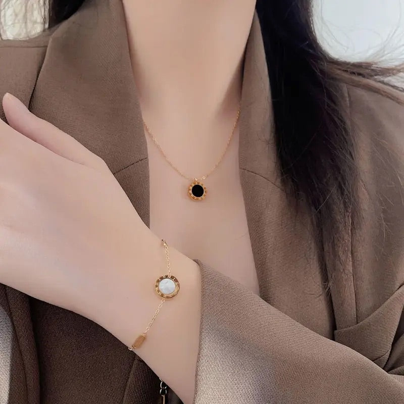 Japans-Koreaanse stijl roestvrijstalen sieradenset